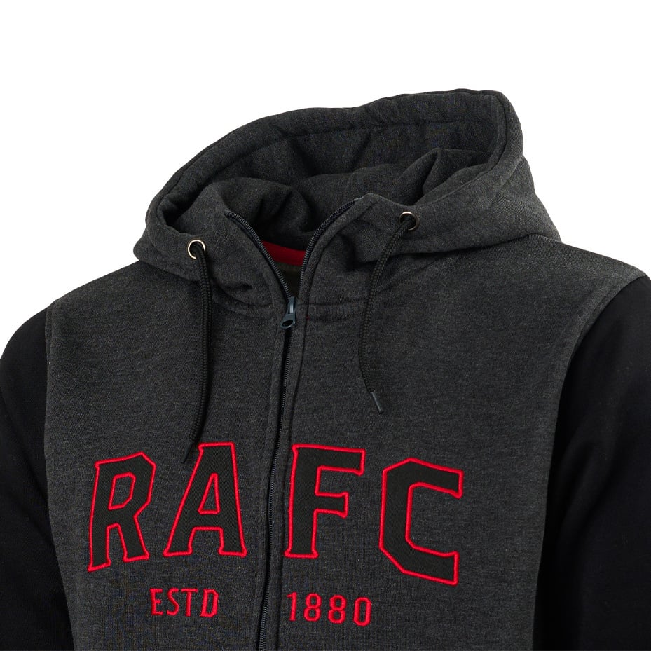 Royal Antwerp FC 'RAFC' Zipped Hoodie Donkergrijs - Image 4