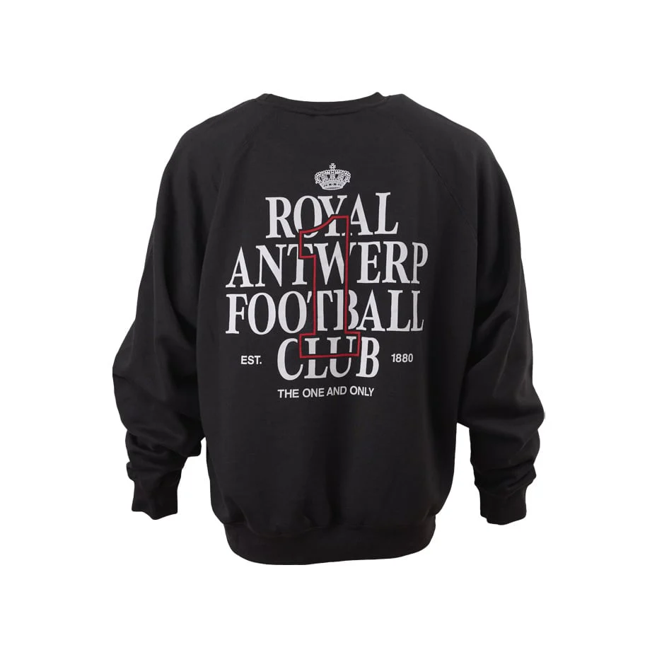 Royal Antwerp FC 'RAFC' Oversized Sweater Rugprint Donkergrijs - Image 2