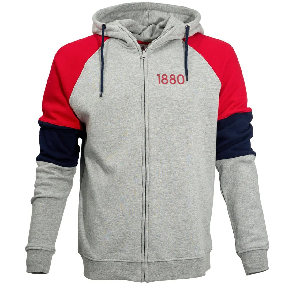 Royal Antwerp FC '1880' Zipped Hoodie Grey - Image 5