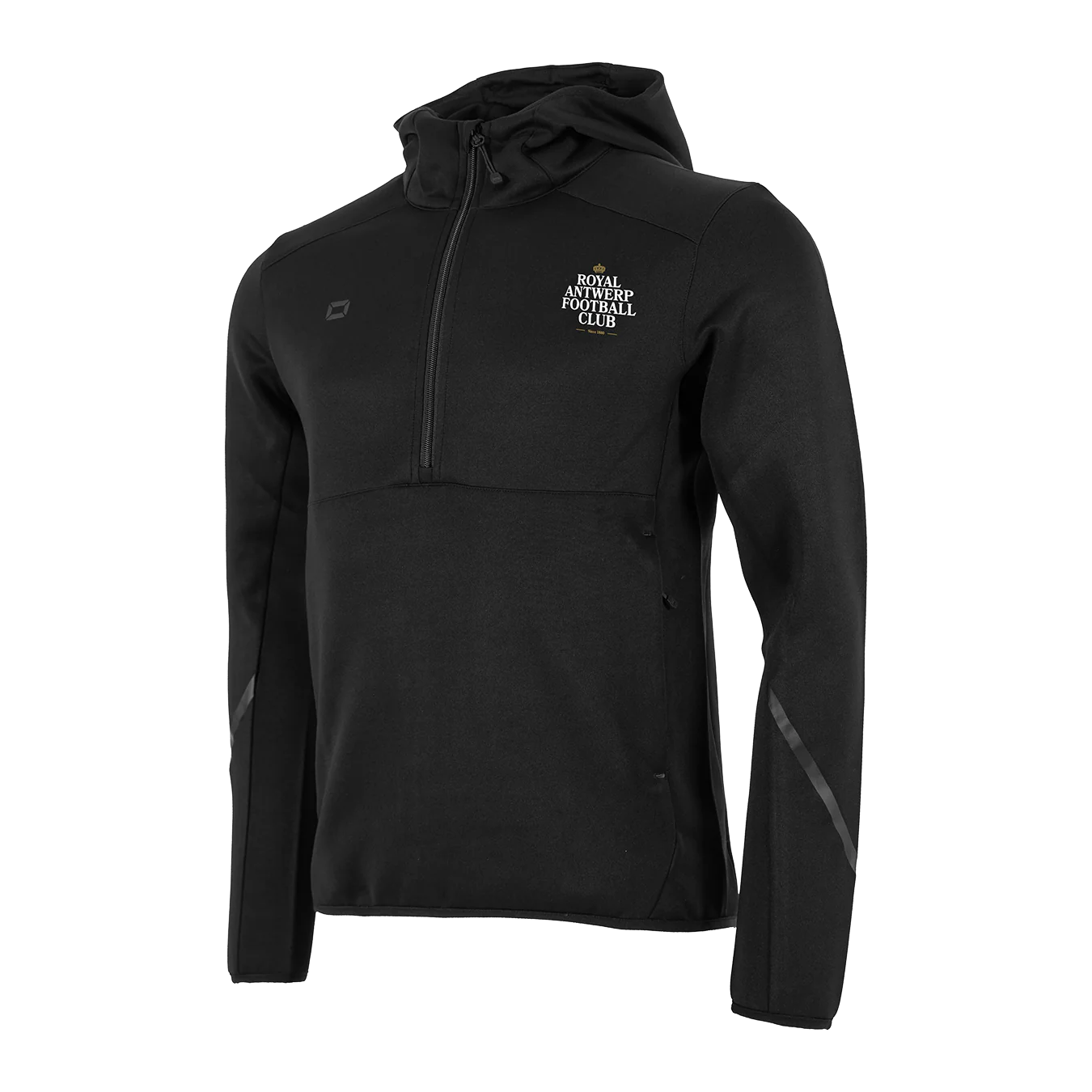 Royal Antwerp FC base Half Hooded Zip Zwart - Image 3