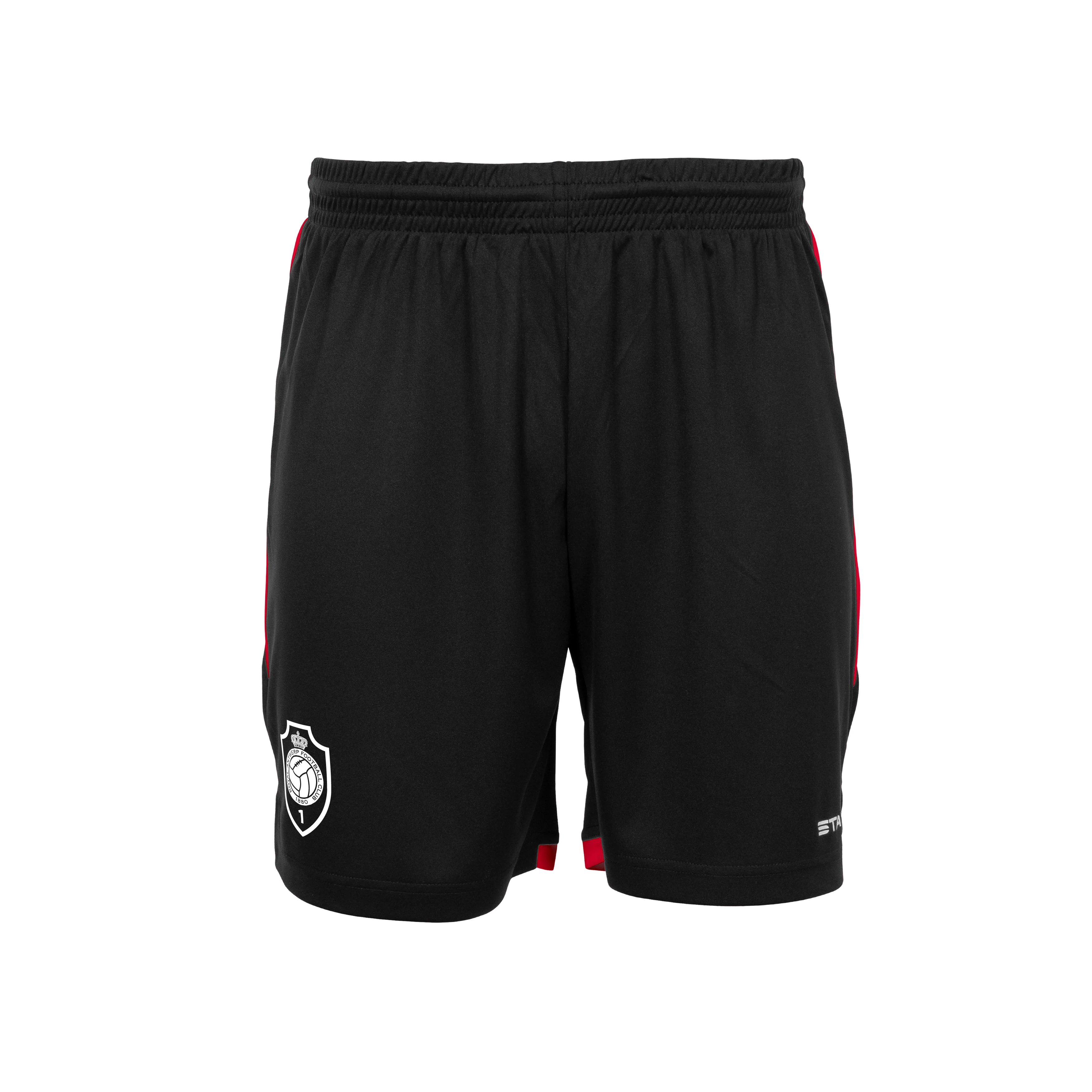 Royal Antwerp FC Training Shorts Zwart Rood - Image 2