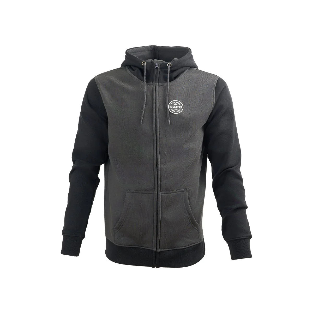 Royal Antwerp FC 'RAFC' Badge Zipped Hoodie Grijs - Image 3